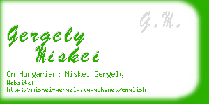 gergely miskei business card